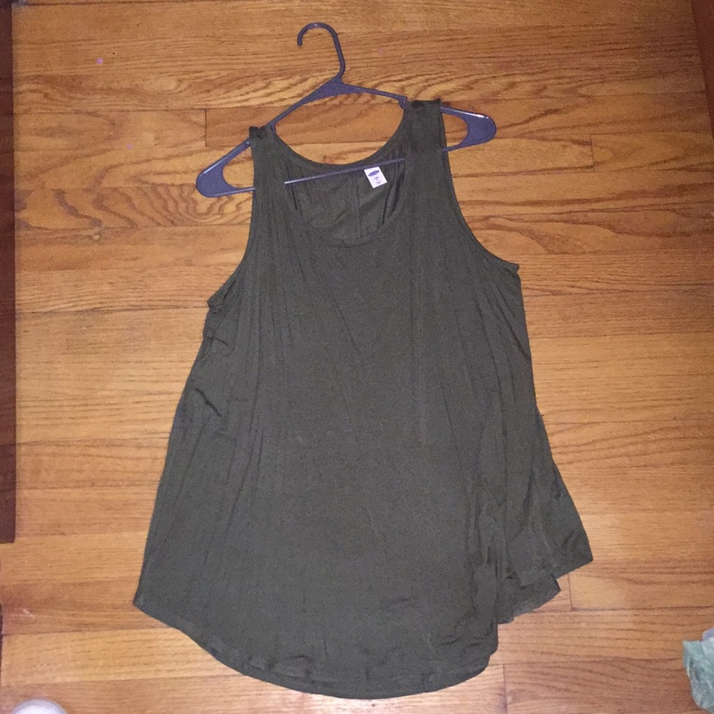 Army green tank top